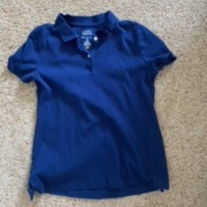 T-shirt with collar, Croft & Barrow, Navy blue, XS